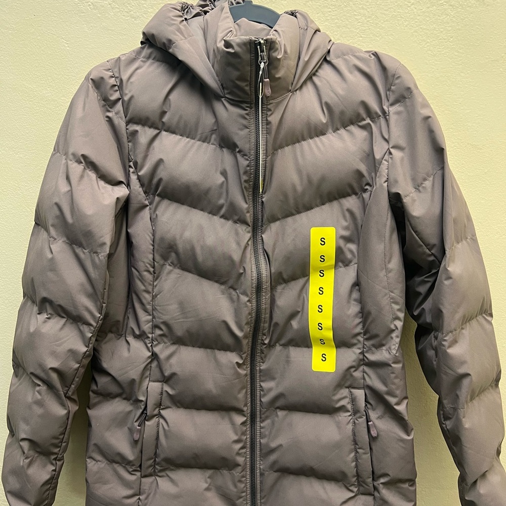 32 Degrees Taupe Puffer Jacket with Hood